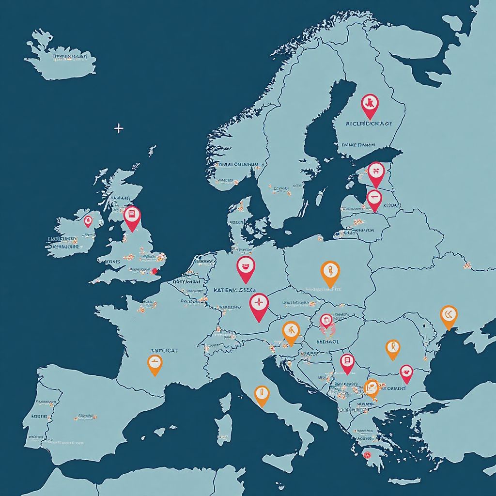 Smart parking implementation map
